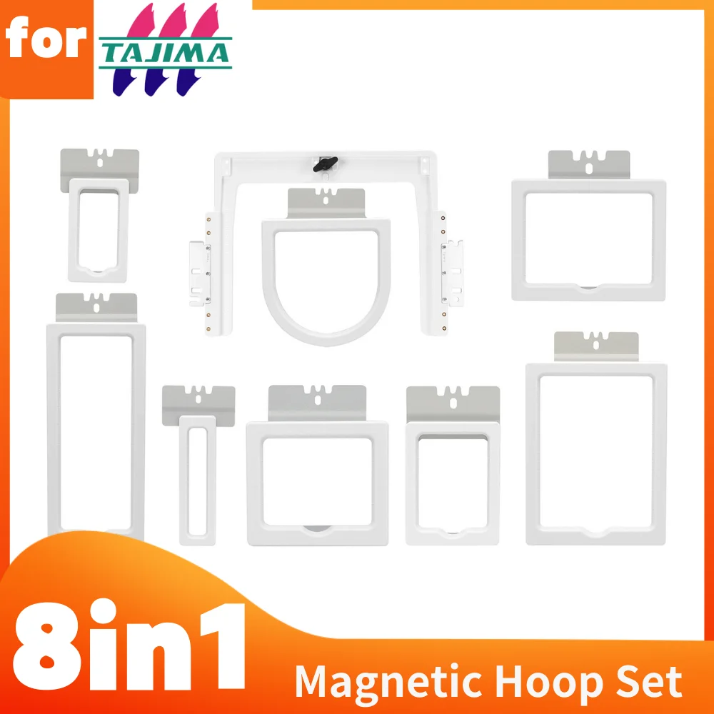 

Embroidery Hoops for Tajima Single Multi-Head Embroidery Machines, 8in1 Fast Magnetic Frames,