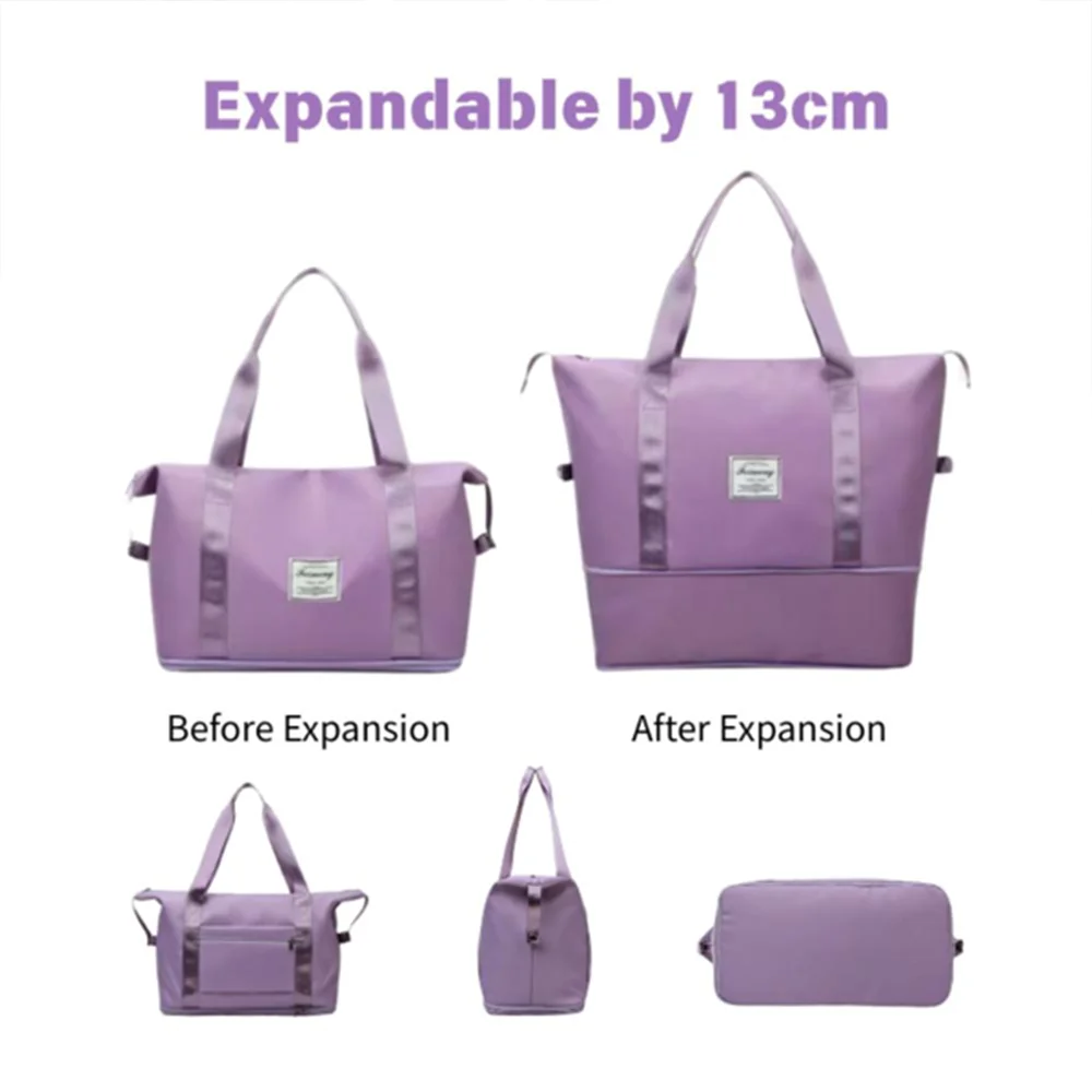 Extendable Women's Large Capacity Storage Luggage Handbag Multi-functional Foldable Gym Bag Sports Travel Bag Hand bag