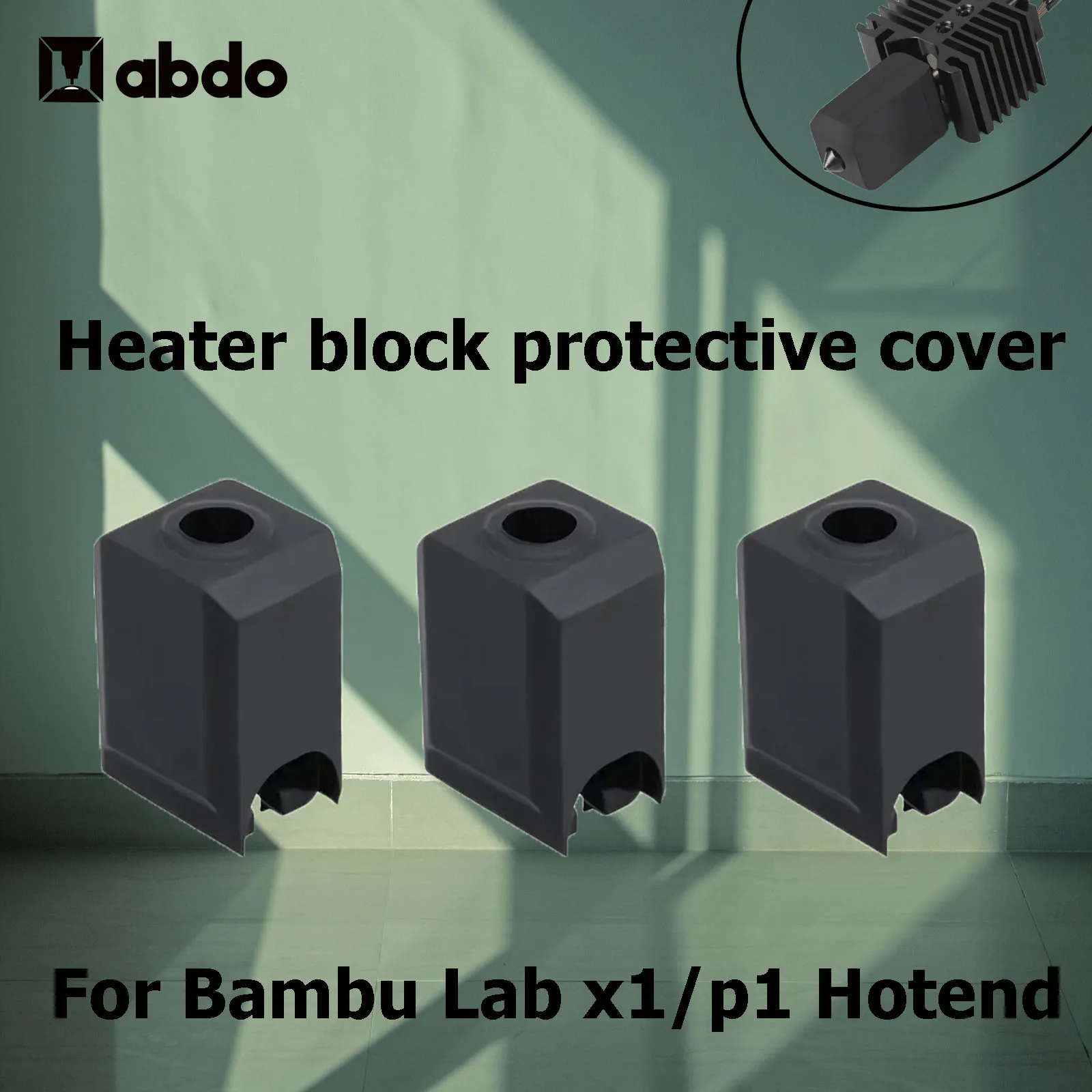 

Silicone Socks For Bambu Lab X1 X1C P1P P1S Heater Block Black Silicone Sleeve Cover 3D Printer Hotend Extruder Protective Cover