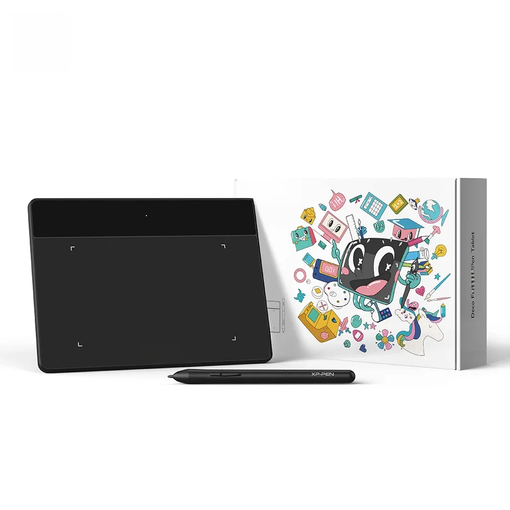 XPPen Deco Fun XS Digital Drawing Tablet Graphics Tablet 4 inch for Art Signature Online Education for Windows Mac Android Linux