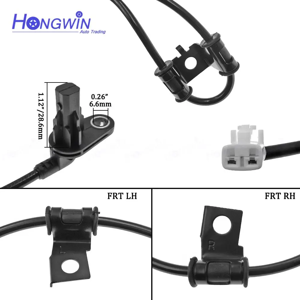 Front RH&LH New ABS Wheel Speed Sensor For Kia Sportage L4 V6 2.4L 3.0L 2.0L 11-16 95670-3W300 95671-3W300 956703W300 956713W300