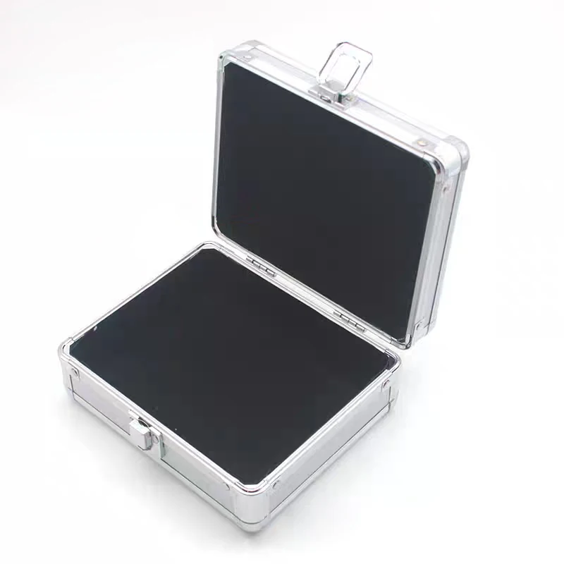 Tool Box Aluminum Case Suitcase Instrument Equipment File Box Cosmetic Case Toolbox with Sponge 170*140*73mm