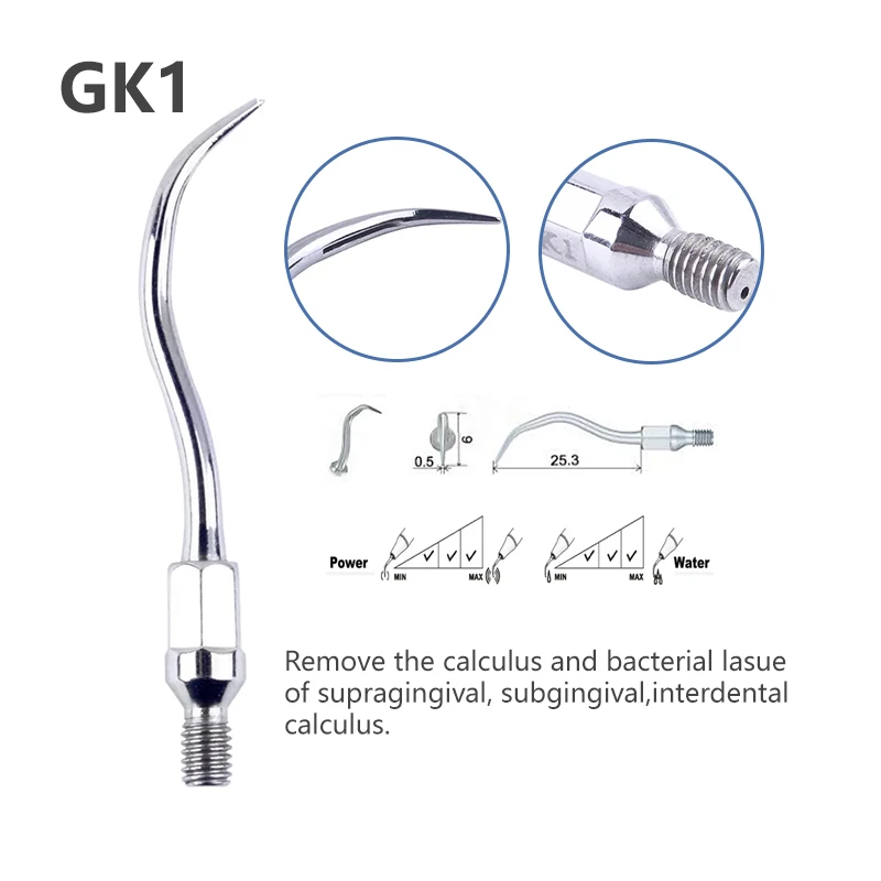 歯科用エアスケーラーチップ、超音波スケーラーハンドピース、識別装置、gk1、gk2、gk3