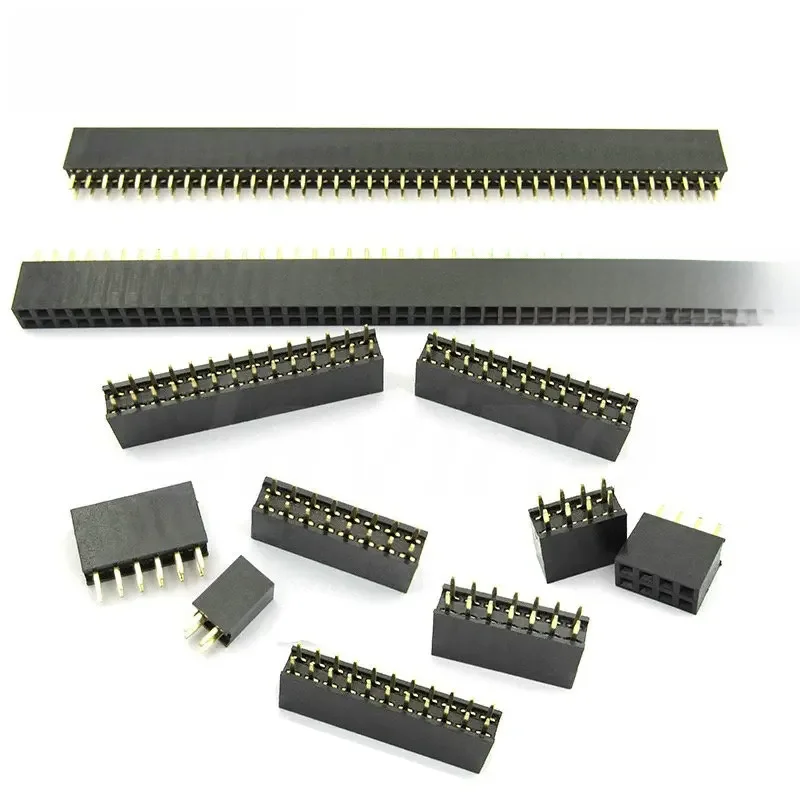 10 SZTUK Dwurzędowe złącze żeńskie z gniazdem 2,54 mm 2*2p 3p 4p 5p 6p 8p 10p 12p 40p Złącze pinowe — zdjęcie 2