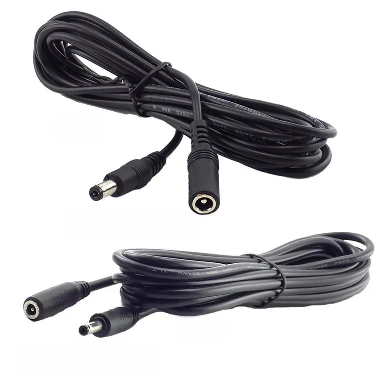 Przedłużacz żeński DC męski Kabel zasilający 5V 12V Przewód zasilający 5,5x 2,1mm 3,5x1,35mm Wtyczka Jack do kamery bezpieczeństwa CCTV Linia — zdjęcie 2