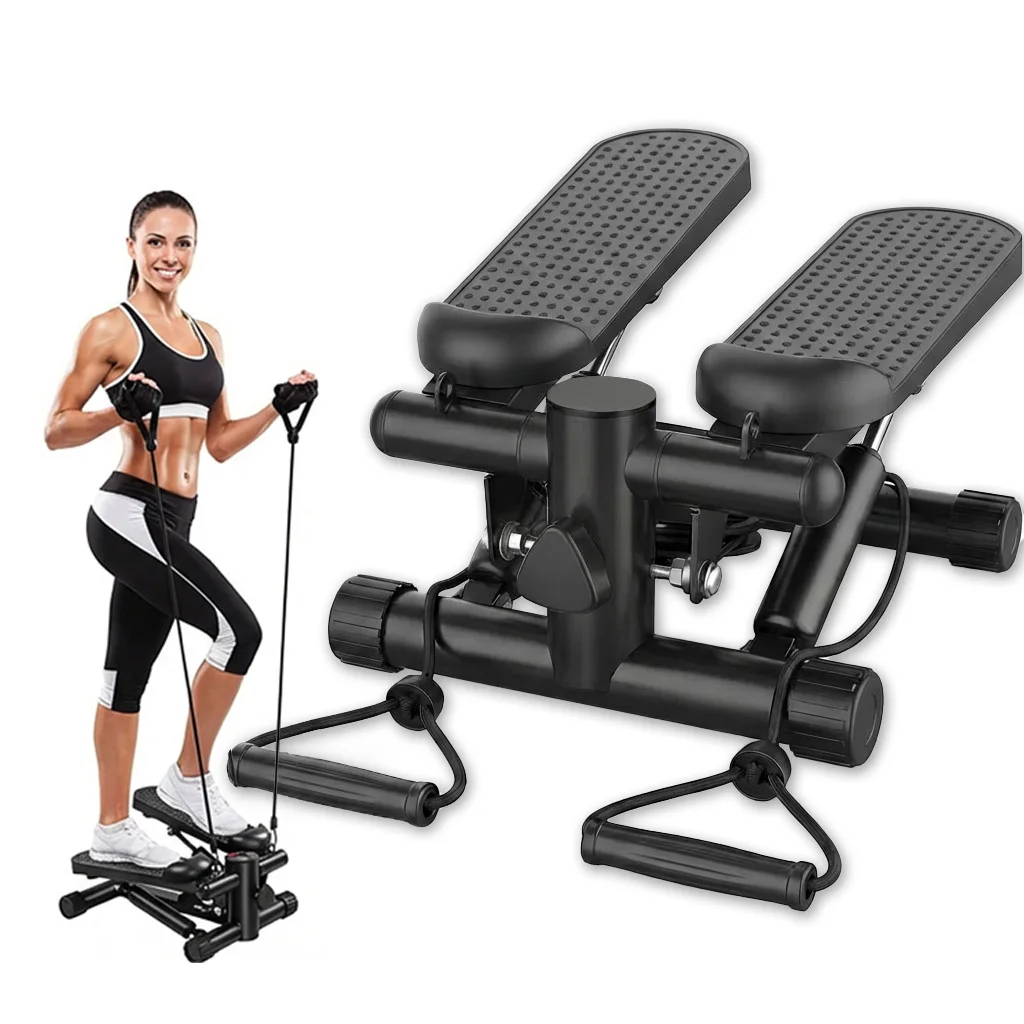 Stepper für Zuhause, Mini-Stepper für Heimfitness, Kompaktes Sportgerät für Ganzkörper-Cardio mit Optionaler Drehfunktion