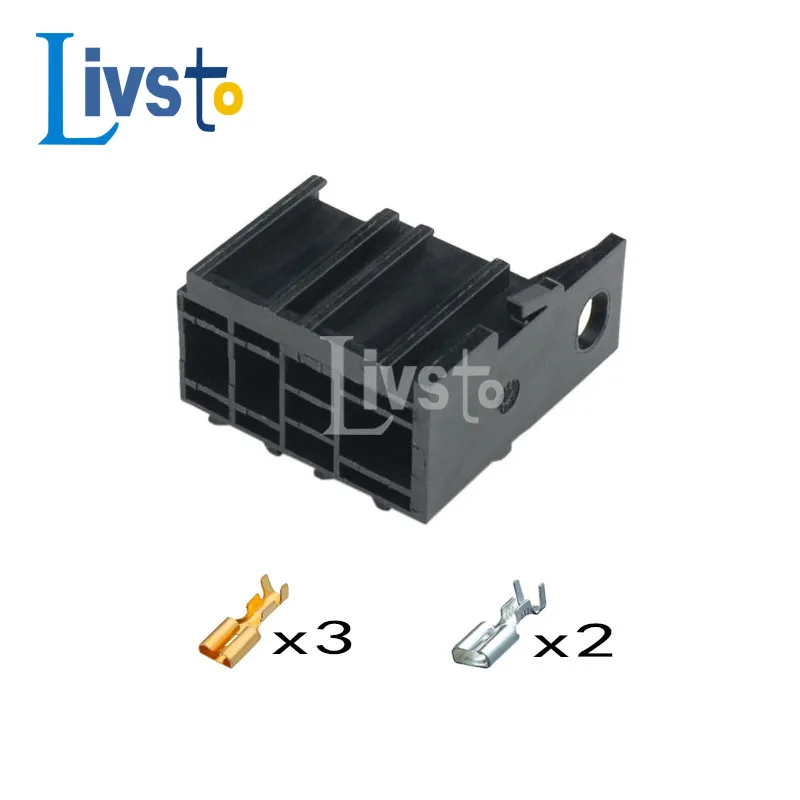 

5 Pin Auto Modification Accessories Car Wire Harness Unsealed Socket 4.8 6.3 Series Composite Connector DJ7051YE-4.8/6.3-21