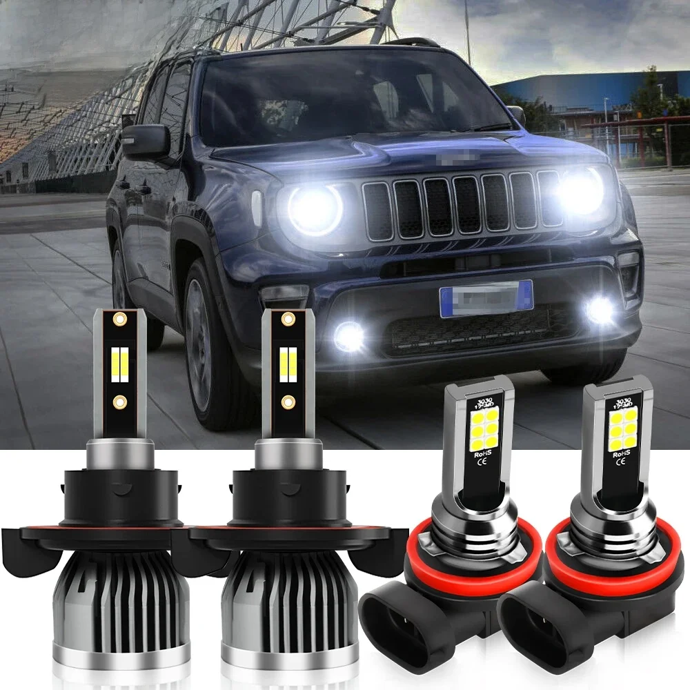 22000LM LED Reflektory 6000K 12V Samochodowe żarówki przeciwmgielne Do Jeep Renegade 2015-2023 Do Ford Flex 2009-2019 Focus Mustang Freestyle — zdjęcie 2