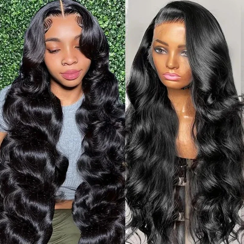 250 Density 13x6 HD Body Wave Lace Frontal Wig 30 Inch 13x4 Water Curly Human Hair Wigs 5x5 Lace Glueless Closure Wig For Women