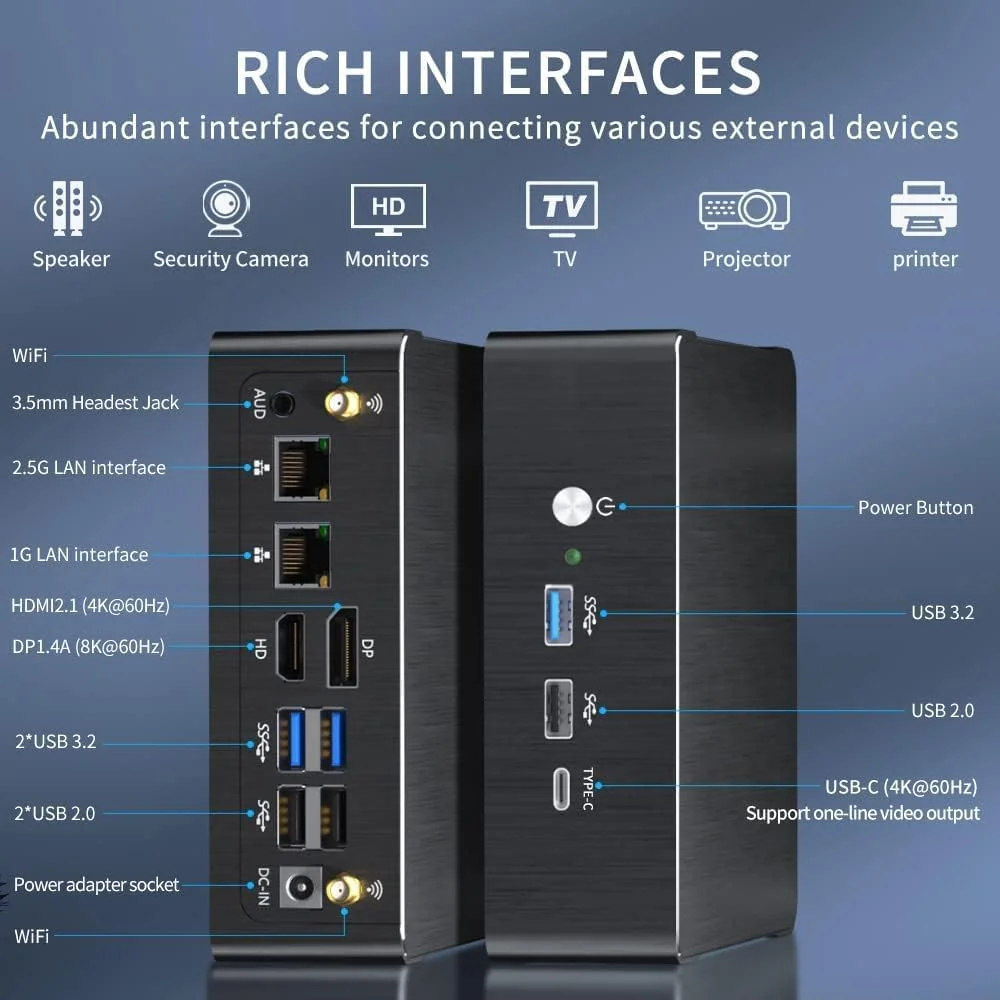 Игровой мини-ПК Partaker 12-го поколения Intel i9 12900H i7 12650H i5 12450H Windows 11 PCIE4.0 Dual LAN 2.5G Мини-игровой компьютер WiFi6