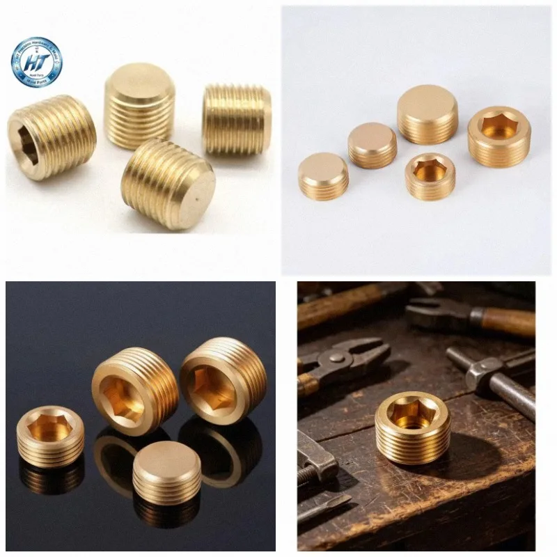M8 M10 M12 M14 M16 M18 M20 BrassHex Socket P Brass Hex Socket Plug Mold Water Stop Cooling Bolt Inner Hexagonal Accessories Tool
