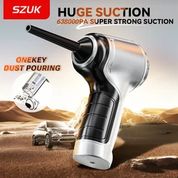 SZUK 15000PA Car Vacuum Cleaner Mini Cleaning Machine for Car Strong Suction Handheld Portable Home Appliance Wireless Cleaner