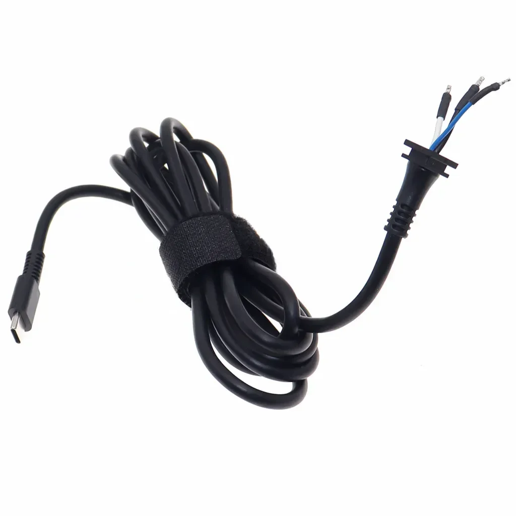 Câble de chargement USB Type C, prise Jack DC, câble adaptateur d'alimentation pour ordinateur portable Lenovo 45w 65w, cordon de connecteur d'alimentation USB C 1.8m