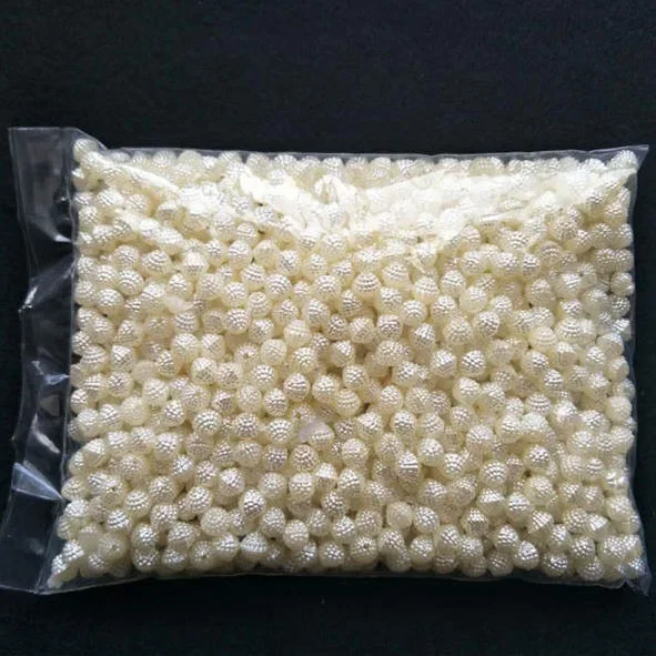 ABS imitacja perły DIY ręcznie robiony materiał biżuteria z koralików akcesoria kość słoniowa biały podwójny otwór Yangmei szpiczasty koralik luźny koralik — zdjęcie 2