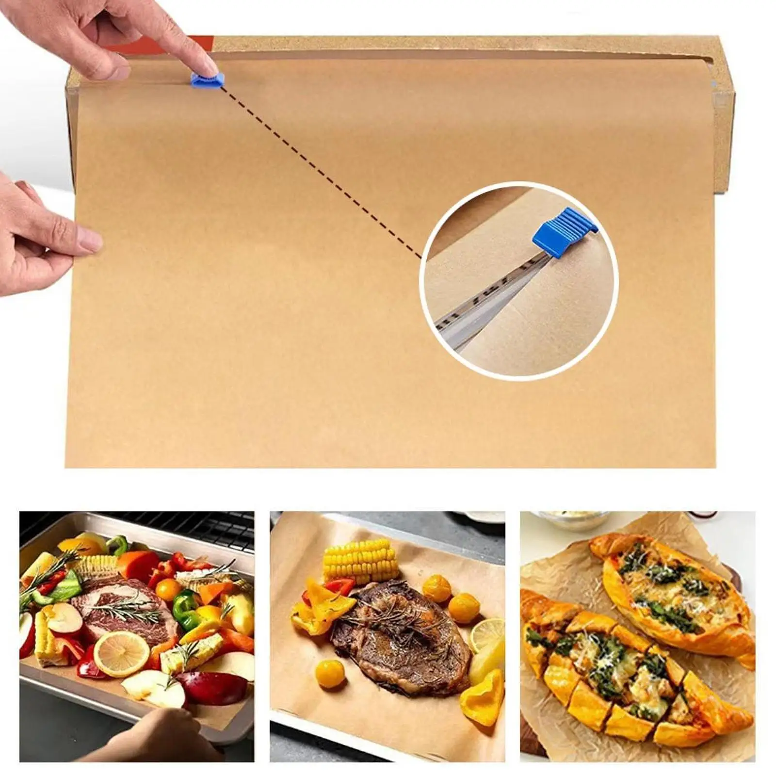 

1 Roll Baking Paper Non-stick Parchment Baking Sheet for Oven Air Fryer Grilling Mat Paper Food Wrapping Paper Baking Tool