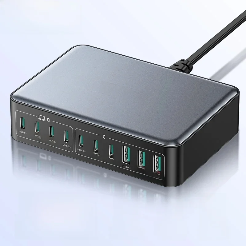 Rocoren 400W USB Type C Gan Charger Przenośna ładowarka biurkowa 10 w 1 typu C do iPhone'a 16 Pro Max MacBook Air — zdjęcie 2