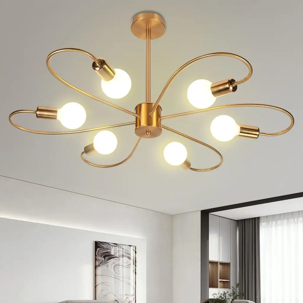 

Modern Metal Chandelier Lighting Ceiling Chandeliers Lamps For Dining Living Room Bedroom Kitchen Indoor Lustre Fixture Lights