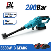 200Bar 3500W 3Gears Brushless Electric High Pressure Washer Cordless Car Washing Gun Water Gun for Makita 18V Battery