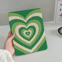 Korean Cute Love Heart Case for Apple iPad Pro 2024 11 inch Air 5/4 10.9 10th 7/8/9 10.2 Air 3 10.5 inch mini 6 5 4 Cover Cases