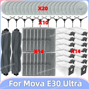 Compatibel met ( Dreame Mova E30 Ultra / Trouver E30 Ultra ) Onderdelen Hoofd Tricut Roller Zijborstel Hepa-filter Mopdoek Stofzak Accessoires
