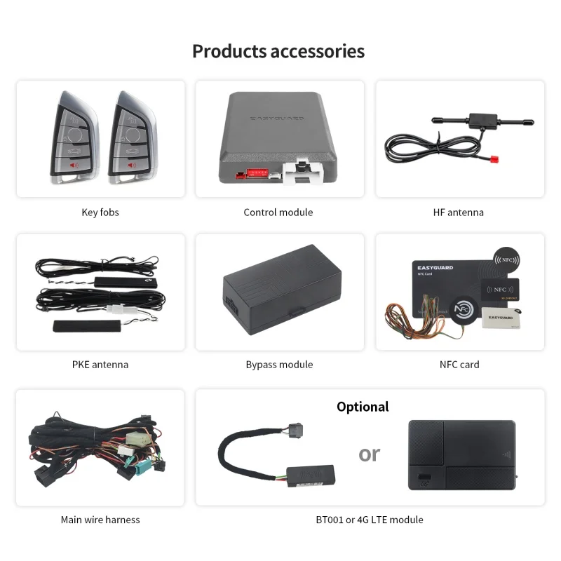 EASYGUARD Smartphone APP control CAN BUS Passive Keyless Entry Remote Starter for F32, F33, F36, F48, F49, F39, F15, F16, G30