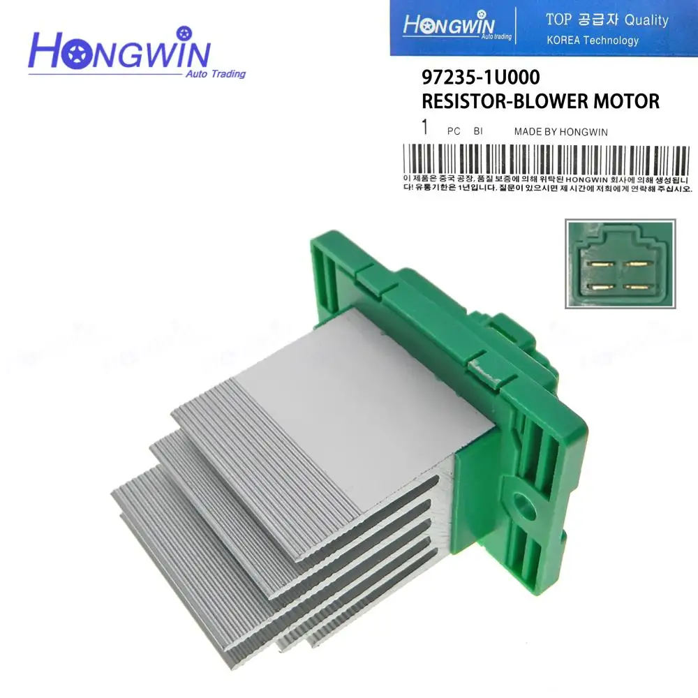 

Genuine No.:97235-1U000 Radiator Fan Blower Motor Resistance For Hyundai Azera Tucson Santa Fe Kia Sportage Optima 3.8L 2010-