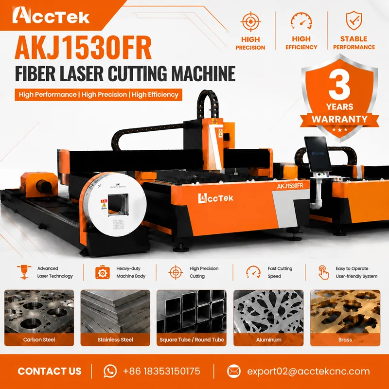 High Precision CNC Fiber Laser Cutting Machine for Stainless Steel Aluminum Sheet Metal Tube Pipe Cutting CNC System