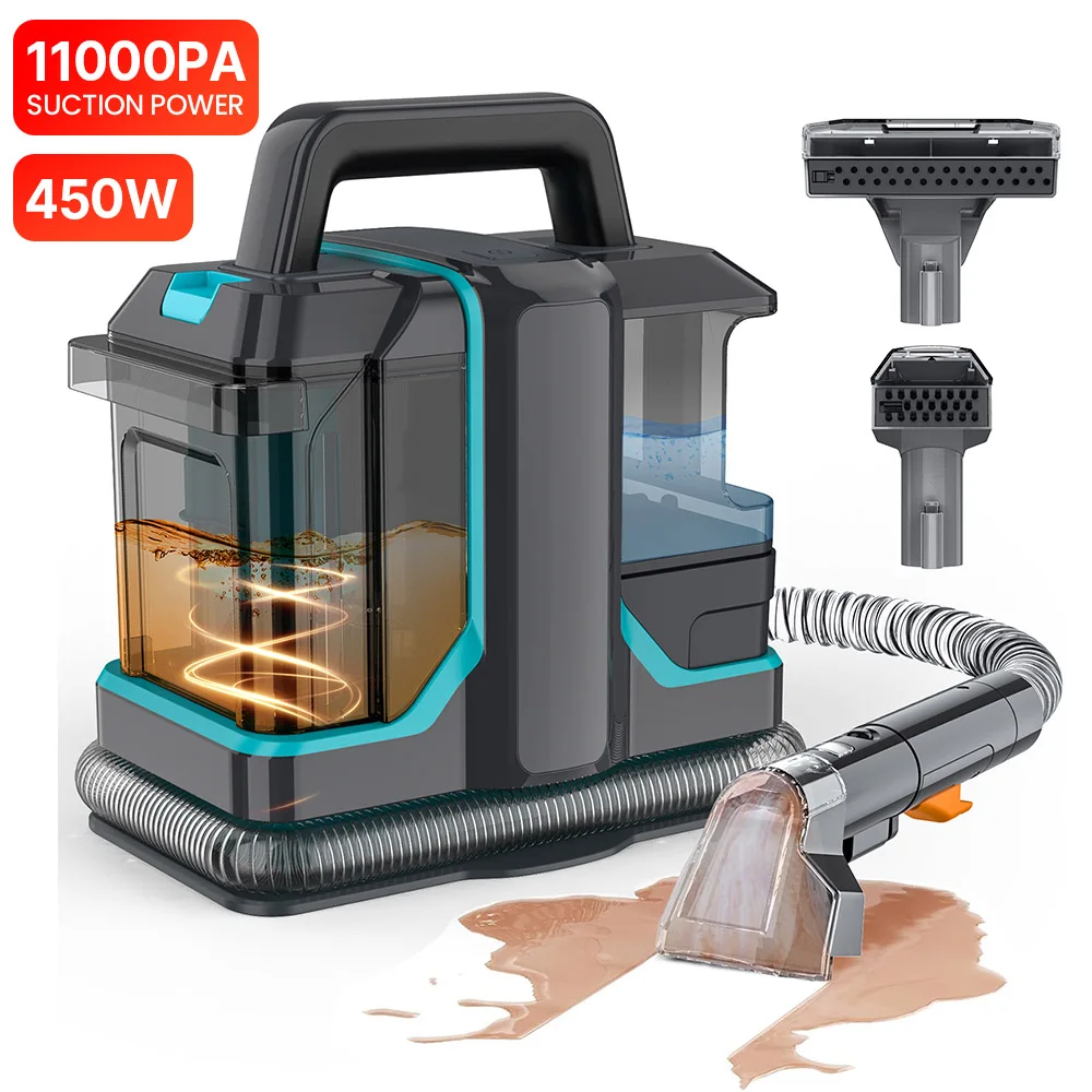 Draagbare Tapijtreiniger Machine 750W 15KPA Multifunctionele Handheld Mijt Remover Sofa Tapijt Natte Cleaner voor Sofa Autostoel