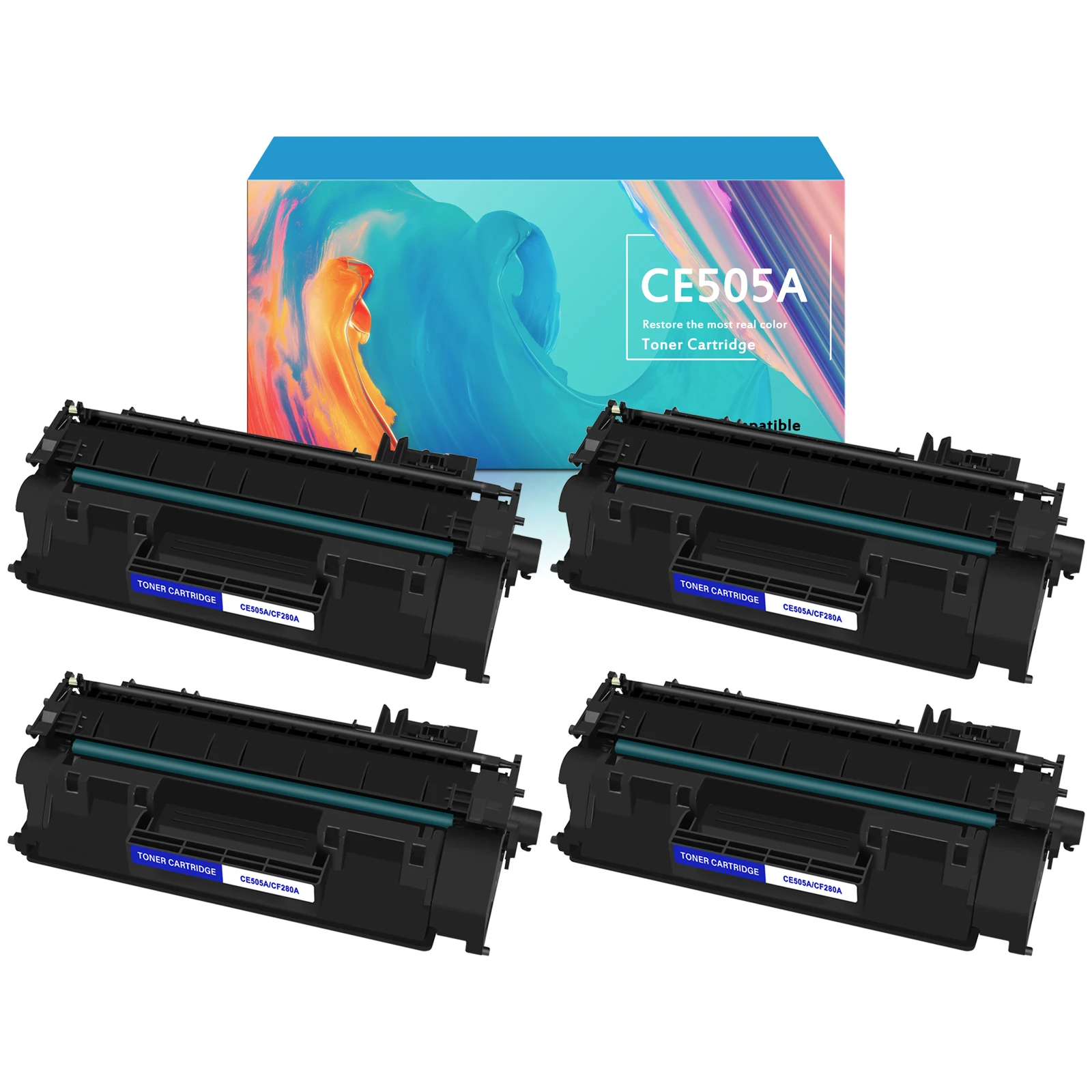 خرطوشة حبر Greencycle 1-10PK CE505A/CF280A 05A متوافقة مع HP LaserJet P2055 P2050 P2035