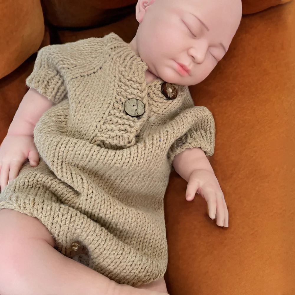 

22 Inch Soft Flexible Silicone Reborn Baby Doll Close Eyes Newborn Doll For Christmas And Easter Gifts For Artists Collection