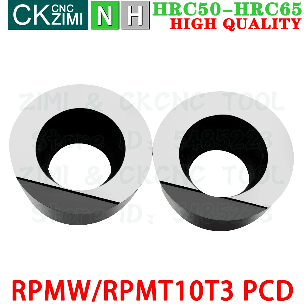 RPMW10T3 PCD RPMT10T3 PCD Diamond Inserts Milling Inserts Tools CNC Metal Lathe Indexable Tools RPMW RPMT 10 for Copper Aluminum