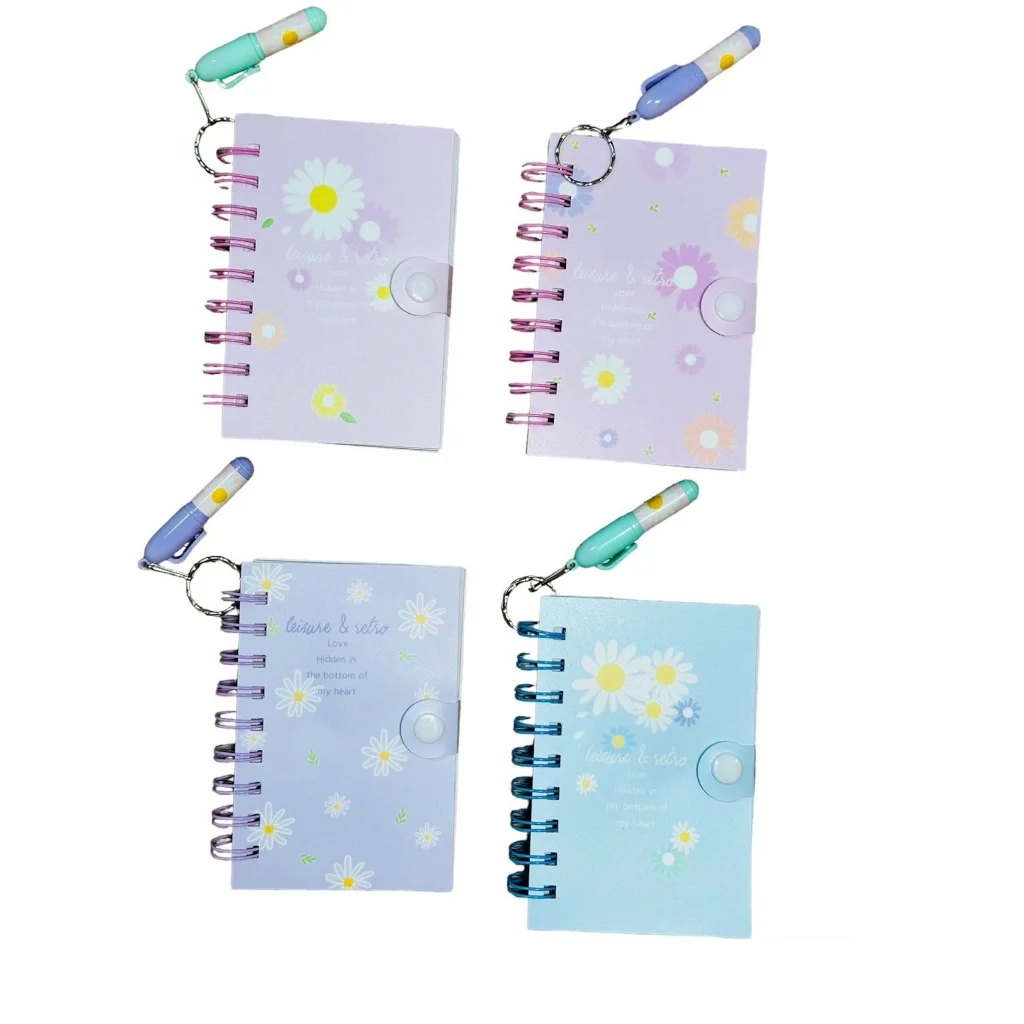 Caderno De Anotações Com Caneta - 70 Páginas - Coleção Floral