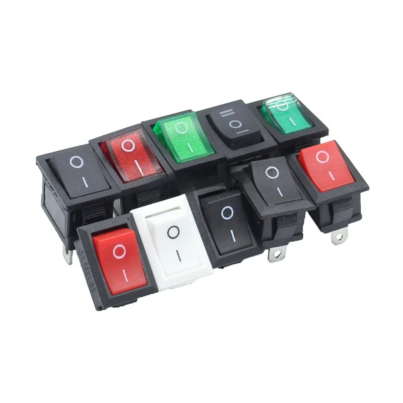 1PCS KCD1 2PIin 3Pin Boat Car Rocker Switch 6A/10A 250V/125V AC Red Yellow Green Blue black Button Najlepsza cena KCD1 — zdjęcie 2