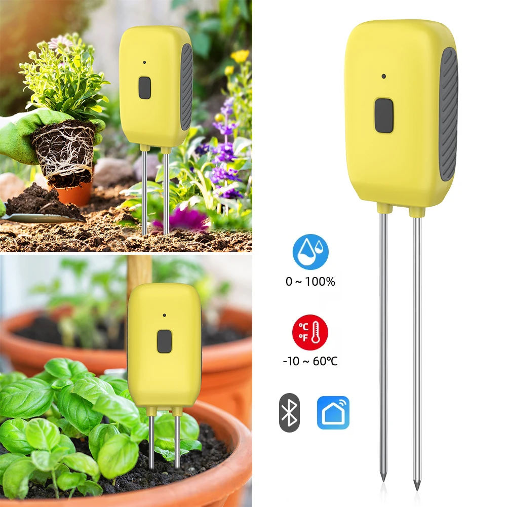 Bluetooth Tuya Soil Tester Temp Moisture Meter Smart Plant Water Sensor Thermohygrometer Data Logger for Gardening Potted