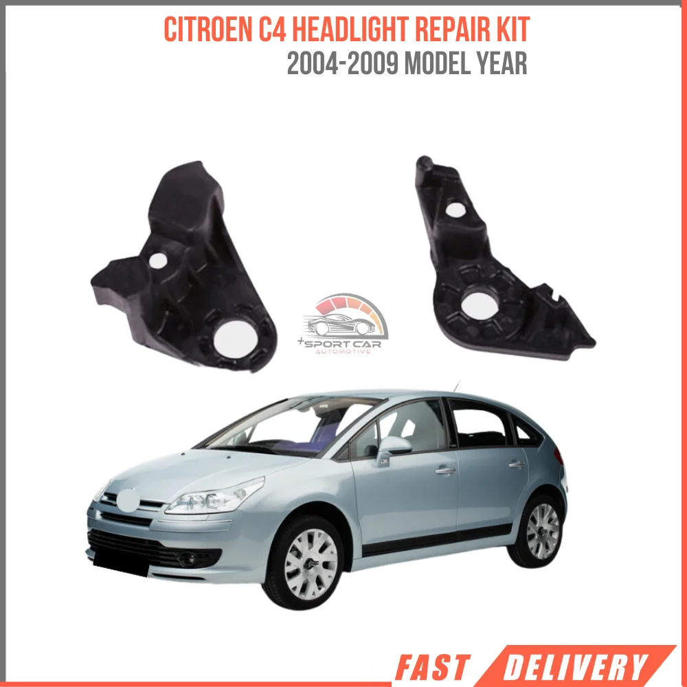 Headlight Repair Kit Bracket Mounting Clips Right Left Side For Citroen C4 MK1 2004-2009 High Quality Fast Shipping Oem 621284