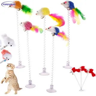 Brinquedo Cor Aleatória Com Mola De Pelúcia Rato Gato Que Joga Brinquedos