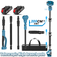 200CM Brushless Telescoping Pole Digital Pruning Shears 3in1 High Branch Scissors Garden Tree Pruning Tool For Makita21V Battery
