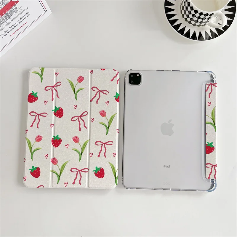 Cute Bow Flower Case For Apple iPad Air 2024 11 inch Air5/4 10.9 iPad 5/6/7/8/9 Gen 9.7 Air 3 10.2/10.5\'\' mini 6/5/4 Soft Cases