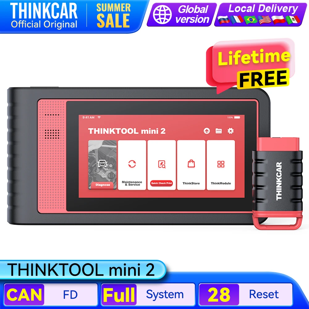 

THINKCAR THINKTOOL MINI Professional Auto OBD2 Scanner Full System Clear Code Read 28 Reset Lifetime Free Car Diagnostic Tool