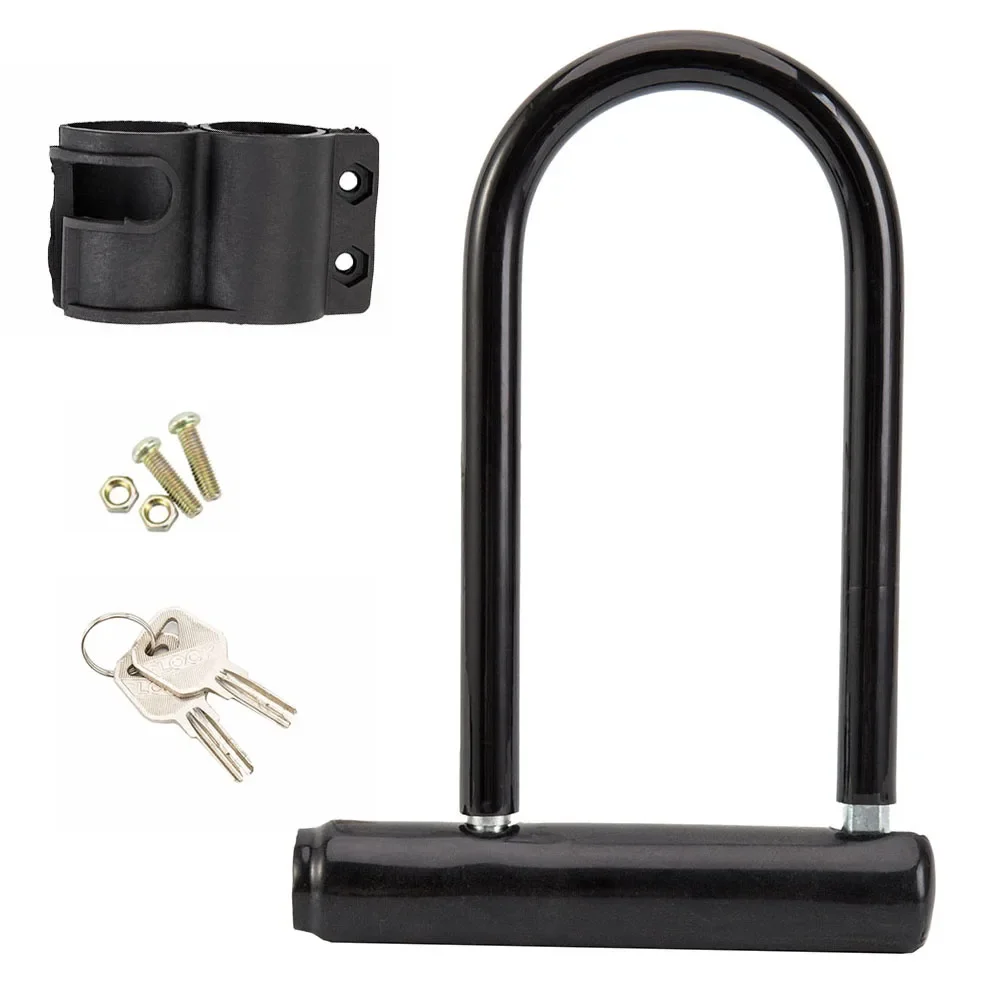 AliExpress Bike U-Lock Heavy Duty Bicycle Locks with Bracket Anti Theft Secure Locks for Electric Scooter Mountain Bikes Road Cycling Doors