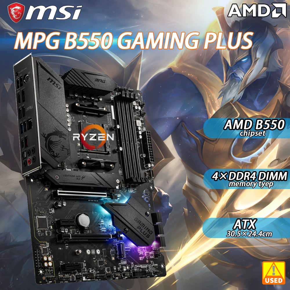 

Материнская плата MSI B550 B550M, MPG B550 GAMING PLUS AM4, поддержка 5700 5000 4500 5800 3600 4300 ЦП DDR4 128 ГБ ATX AM4