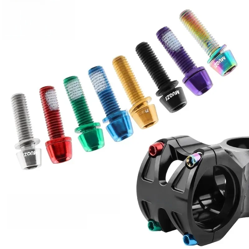 AliExpress NONE MUQZI 6pcs M5x17mm Stainless Steel Bike Stem Bolts with Washer, High Strength Corrosion Resistant for MTB Road Gravel Bikes