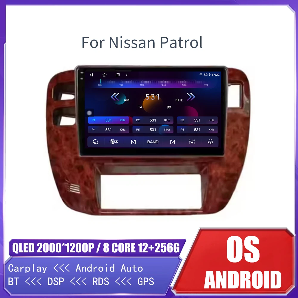 

9 Inch For Nissan Patrol 1997-2005 Android 16 Auto Car Radio Multimedia Video Player Tools BT DSP Carplay 4G WIFI Navigation GPS