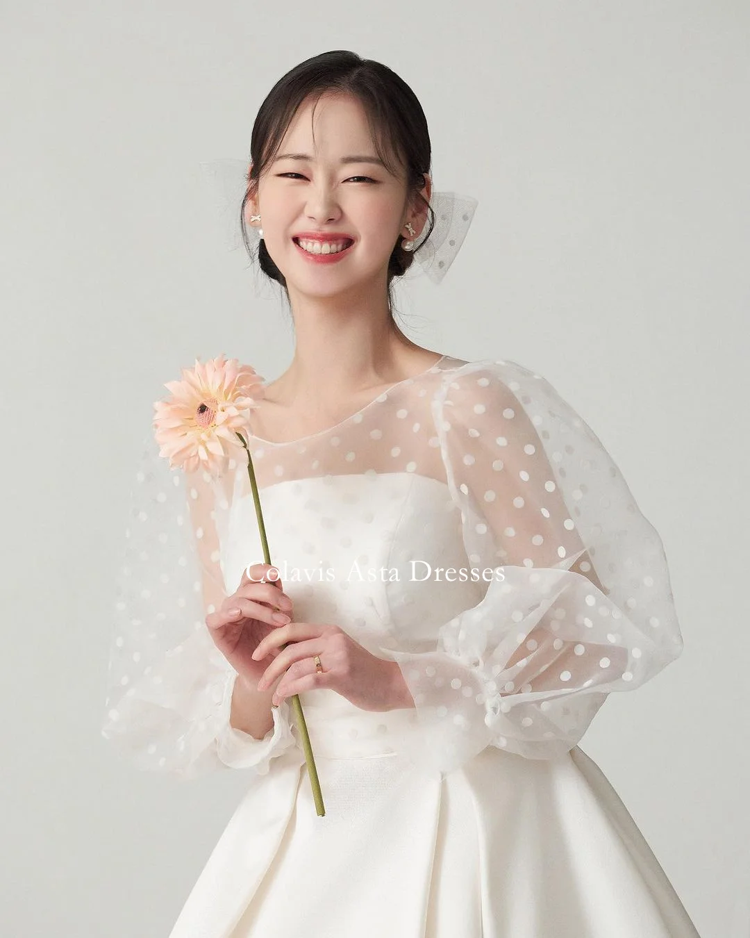 Colavis Asta Corea vestido de novia de tul con puntos vestido de novia Formal personalizado dos piezas ........... sesión de fotos vestido de novia nupcial