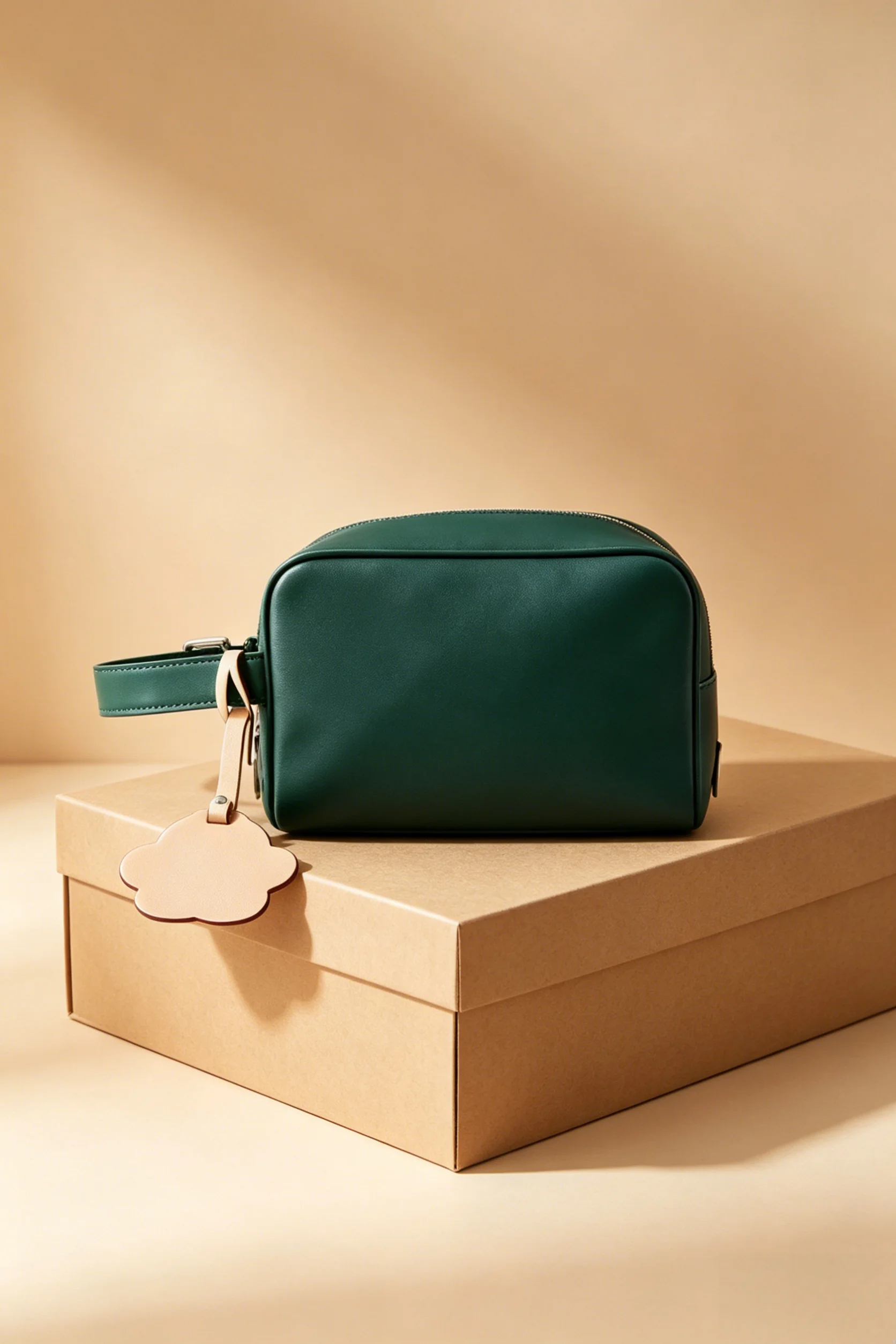 

2026 Fashion New Women's Bag 23X13X12CM Portable Green Canvas Rectangular Handbag Without Box