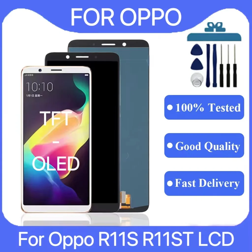 

6.01"NEW Original-TFT LCD For OPPO R11S R11ST Display Screen With Frame Touch Digitizer Assembly Screens Replacement 100% Tested