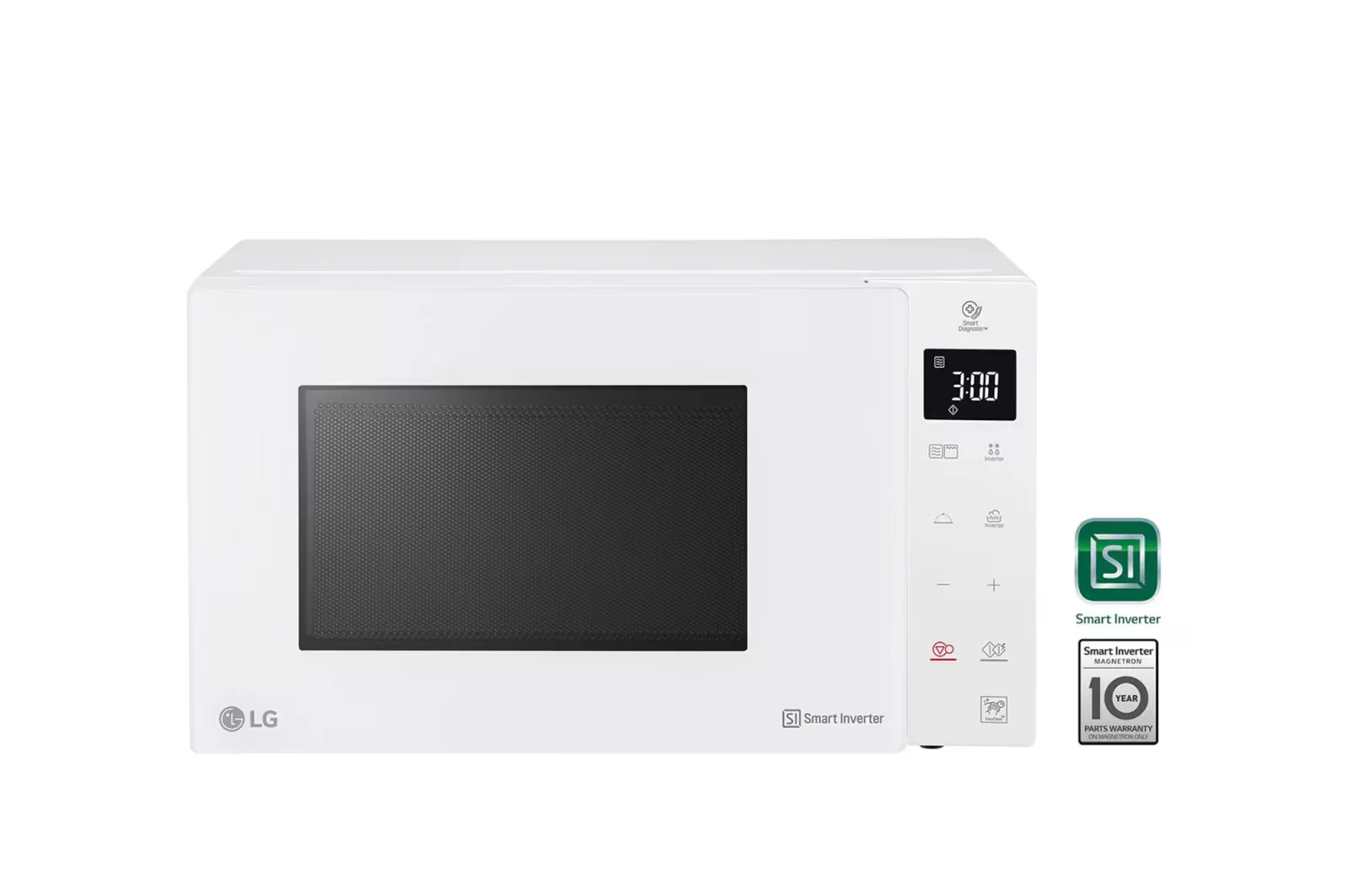 Microondas 23L con Grill y Inversor Inteligente - 1000W, EasyClean, Blanco