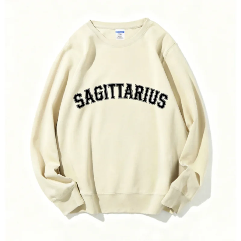 เสื้อสเวตเชิ้ตพิมพ์ลายจักรราศีรุ่นลิมิเต็ดอิดิชั่นสำหรับผู้หญิง เสื้อสเวตเชิ้ตพิมพ์ลายโหราศาสตร์สำหรับทุกเพศ เสื้อสเวตเชิ้ตสำหรับวันหยุด