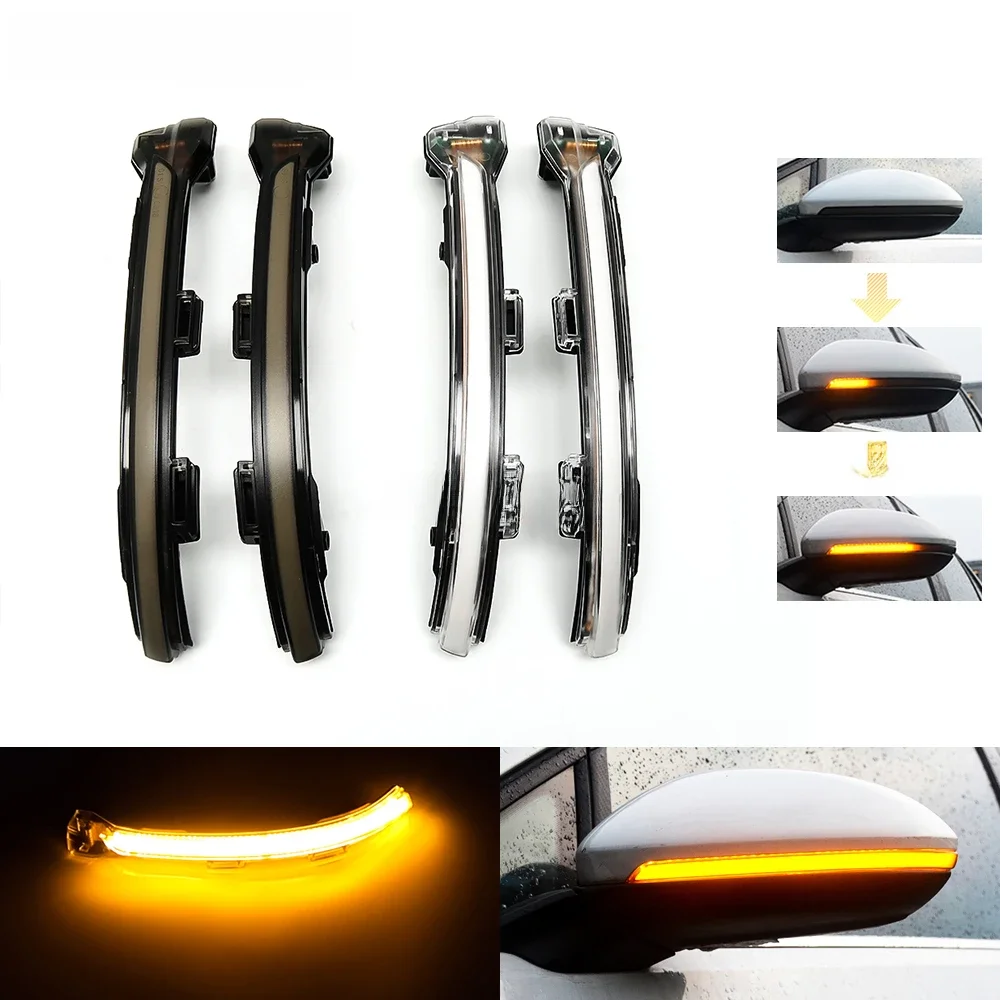 Do VW Volkswagen Golf 7 Jetta MK7 VII MK7 Golf 7.5 GTI R Touran Dynamiczny kierunkowskaz LED Lusterko boczne Sekwencyjny migacz — zdjęcie 2