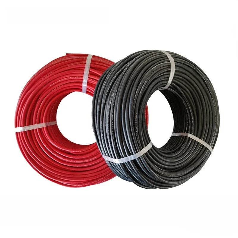 1500V 4mm2 6mm2 12/10 AWG Kabel fotowoltaiczny Drut fotowoltaiczny Czerwony + czarny Kabel cynowany miedź XLPE Kurtka do paneli fotowoltaicznych Certyfikat TUV — zdjęcie 2
